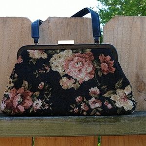 Express black and pink floral mini bag